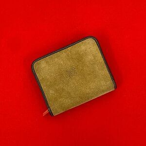 Loewe Anagram Suede Leather Wallet